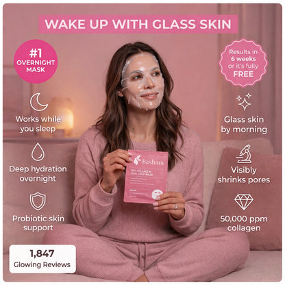 Viral bio-collagen korean face mask for instant glow