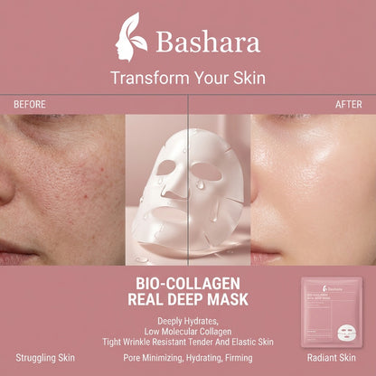 Viral bio-collagen korean face mask for instant glow